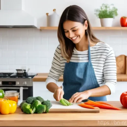 에너지 효율적 조리법으로 시간 관리하기 - **Prompt 1: Efficient Meal Planning and Preparation**
    "A bright and airy modern kitchen, bathed ...