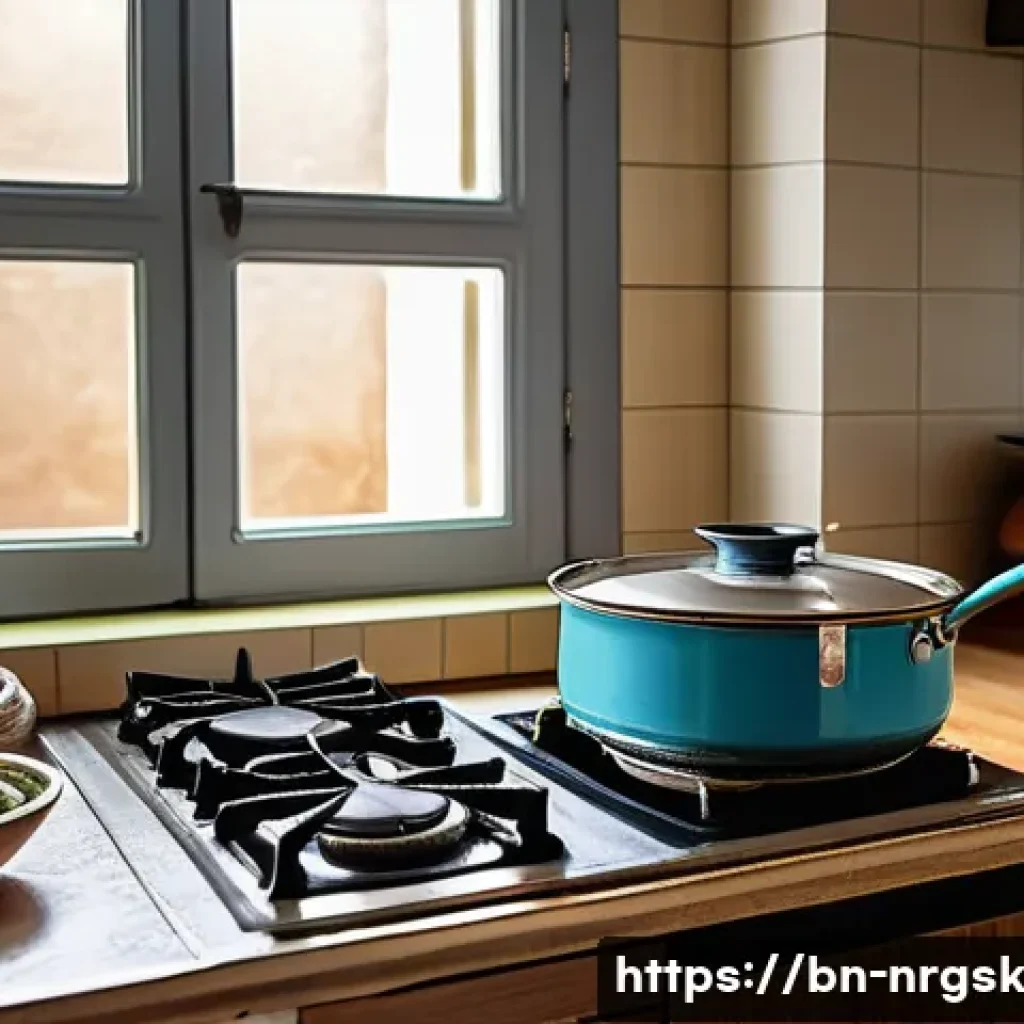 조리법 개선을 위한 에너지 소비 데이터 분석 - A modern kitchen scene showcasing energy-efficient cooking practices in a Bengali household: an elec...