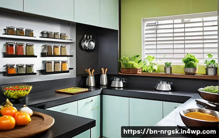 효율적인 조리법으로 지속 가능한 주방 만들기 - A modern Bengali kitchen interior showcasing smart space management: a clean, well-organized cooking...