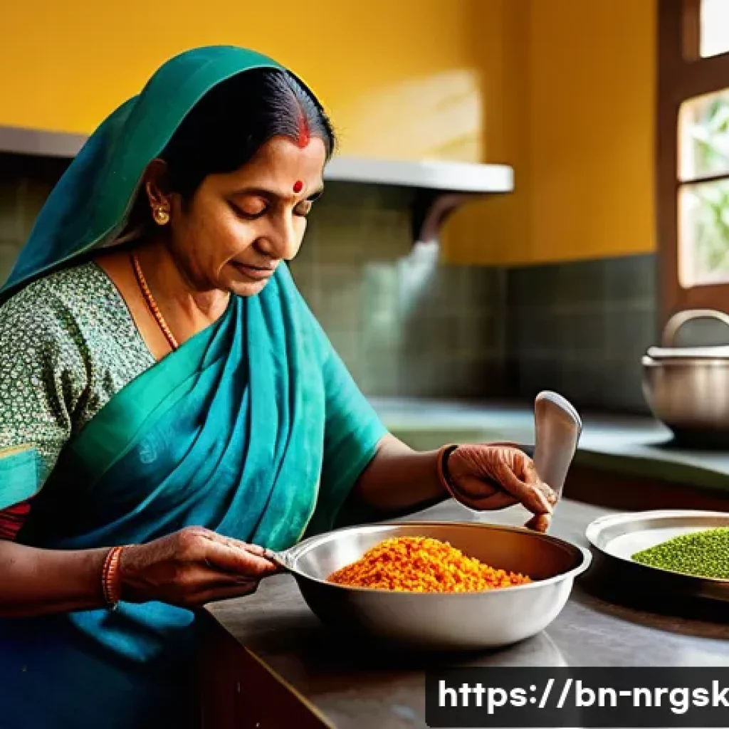 친환경 요리를 위한 에너지 절약 팁 - A modern Bengali kitchen scene showcasing energy-efficient cookware with heat-retentive bases on a g...